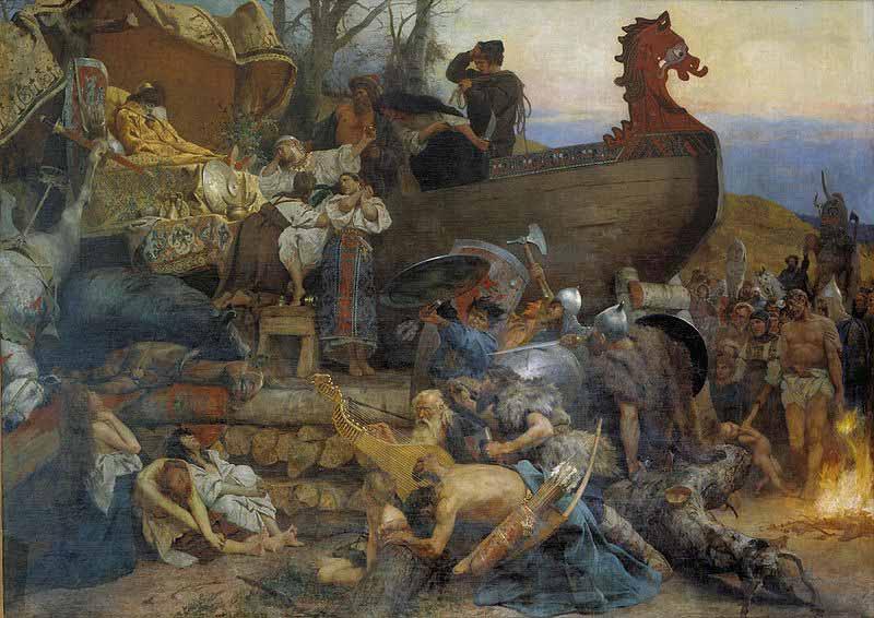 Henryk Siemiradzki Burial of a Varangian Chieftain oil painting picture